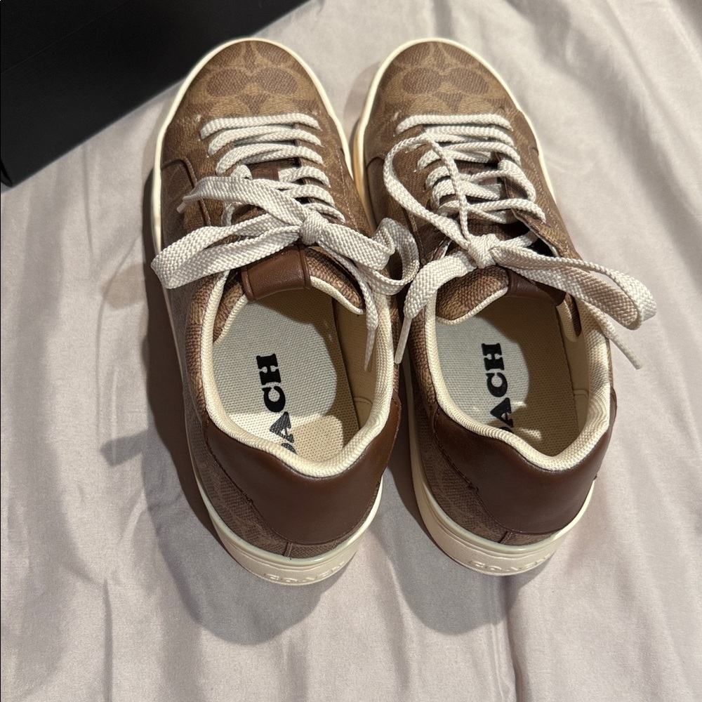 Coach Tan Patterned Women's Sneakers - Picture 3 of 7